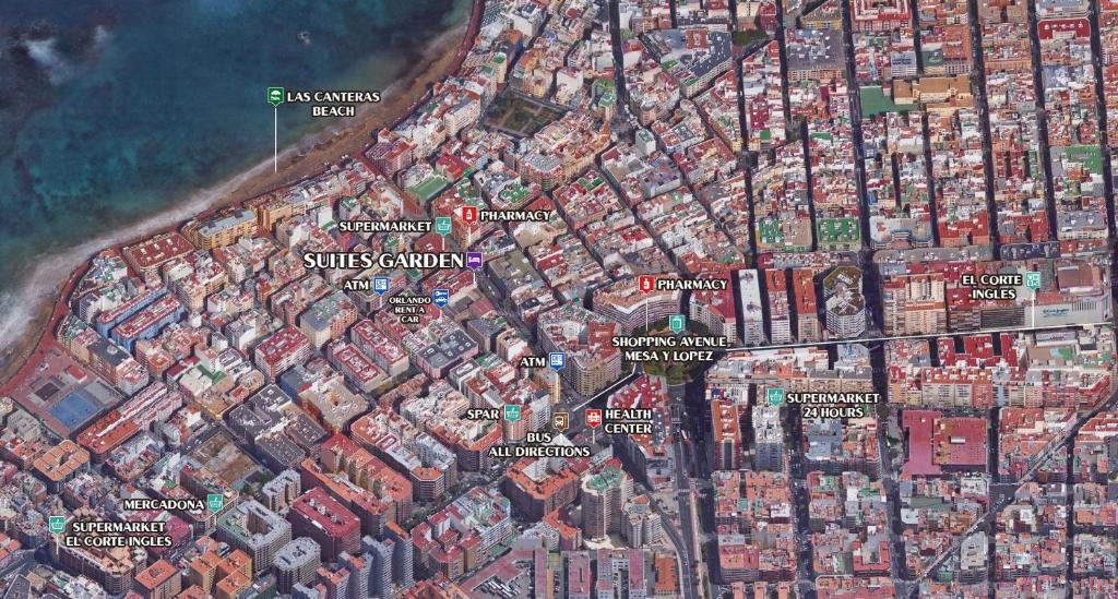 Výhľad na mesto Las Palmas de Gran Canaria alebo výhľad na mesto priamo z apartmánu