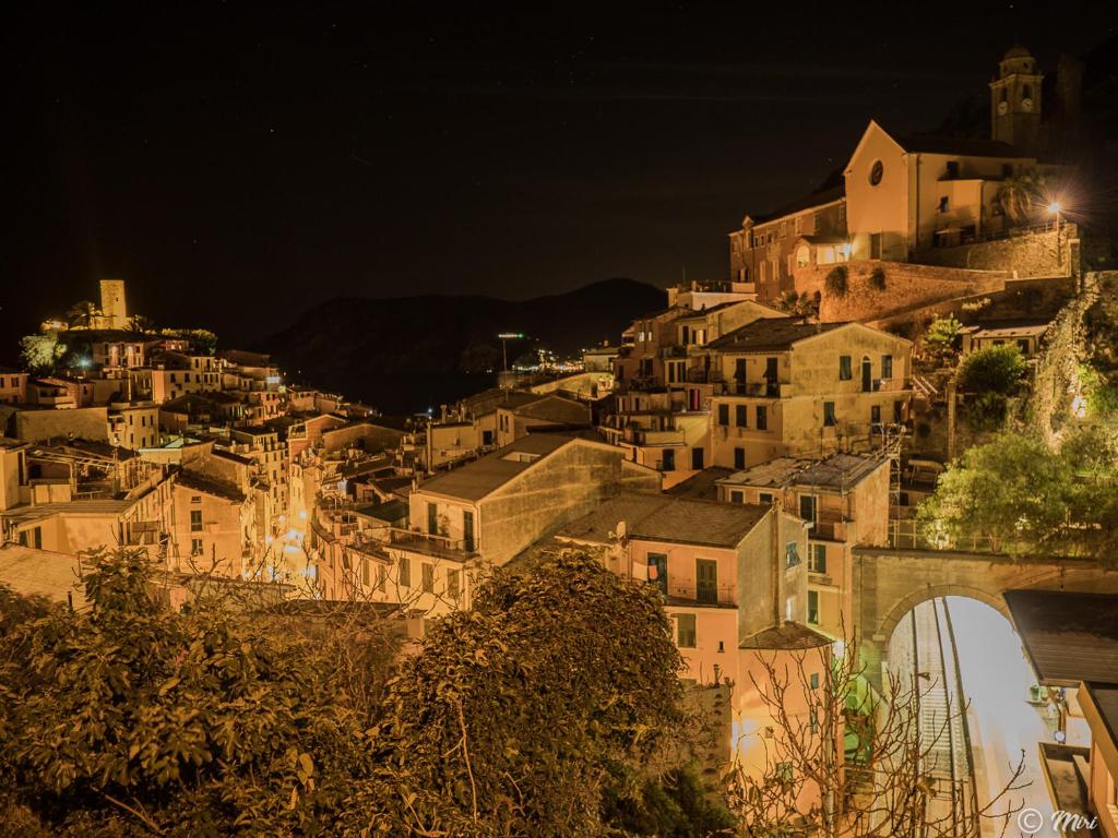 Nespecifikovaný výhled na destinaci Vernazza nebo výhled na město při pohledu z apartmánu