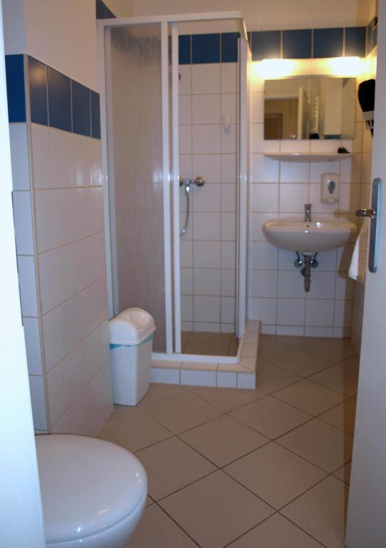 Kúpeľňa v ubytovaní Ciszterci Szállás Pécs