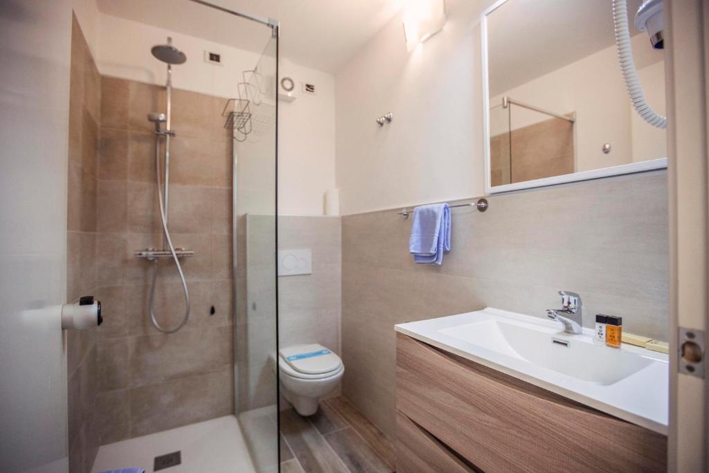 Koupelna v ubytování Hotel Trettenero
