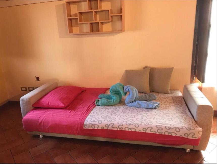 Postel nebo postele na pokoji v ubytování Montorfano Haus