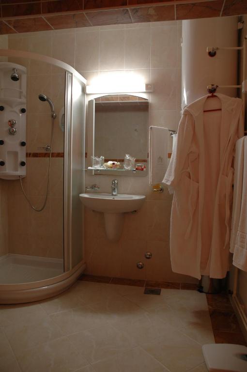 Koupelna v ubytování Hotel Tehnograd