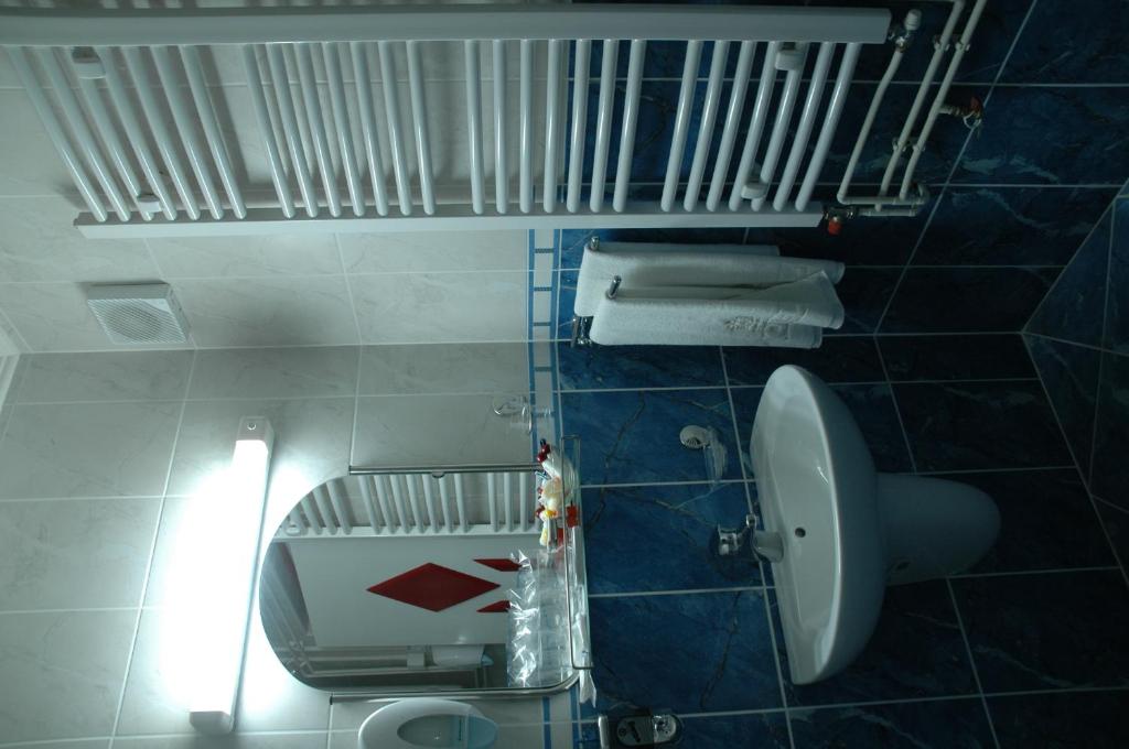 Koupelna v ubytování Hotel Tehnograd
