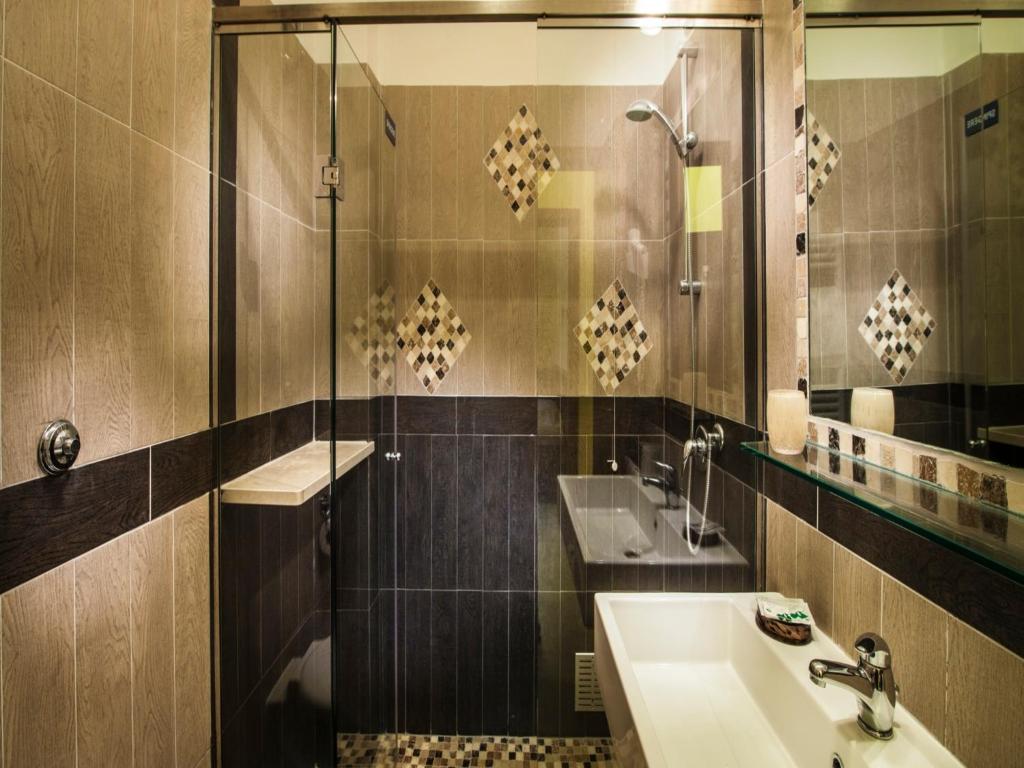 Koupelna v ubytování Hotel Il Cavaliere Nero