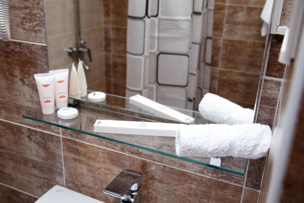 Koupelna v ubytování Lumarc Hotel
