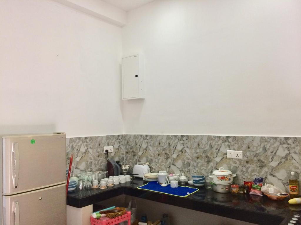 Kuchyň nebo kuchyňský kout v ubytování Villa Kaetana Lanka Unawatuna