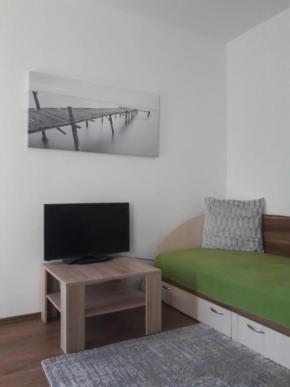 TV a/nebo společenská místnost v ubytování Apartmány Lípa
