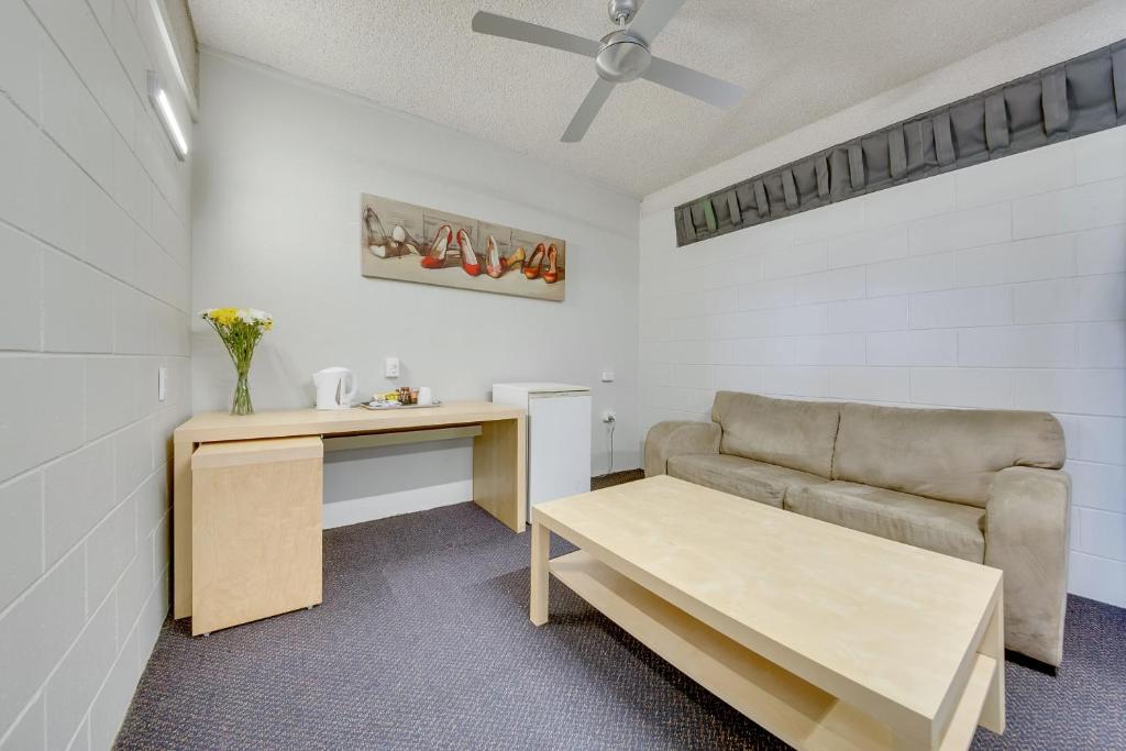 Posezení v ubytování Camelot Motel