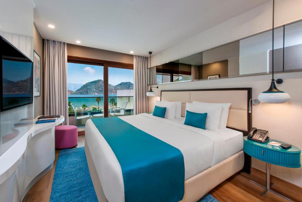 Postel nebo postele na pokoji v ubytování Elite World Marmaris - Adult Only