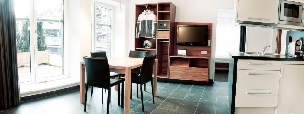 Kuchyň nebo kuchyňský kout v ubytování Pepis Skihotel