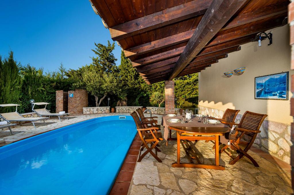Basen w obiekcie Villa Eden con piscina a Scopello lub w pobliżu