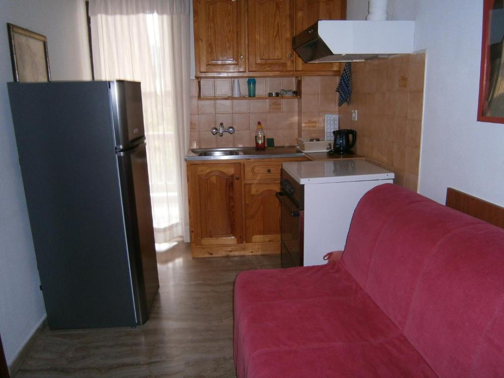 Kuchyň nebo kuchyňský kout v ubytování Antonios Rooms