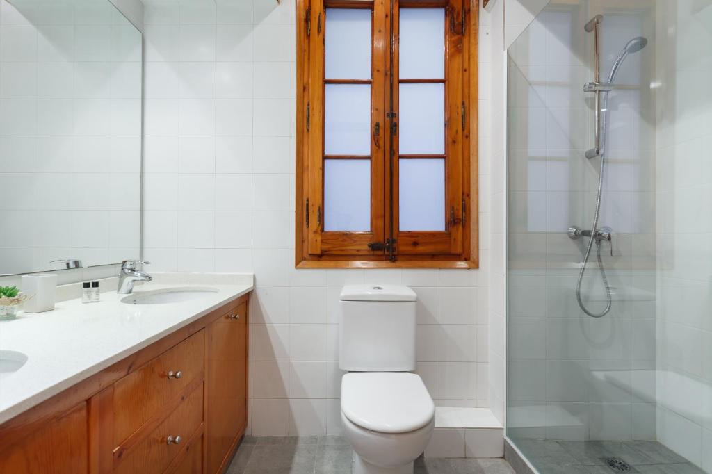 Koupelna v ubytování Flateli Aribau
