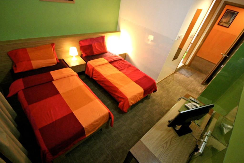 Katil atau katil-katil dalam bilik di Hong Kong Hostel
