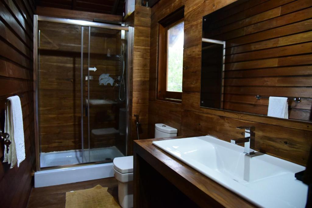 Koupelna v ubytování Wilpattu Tree House