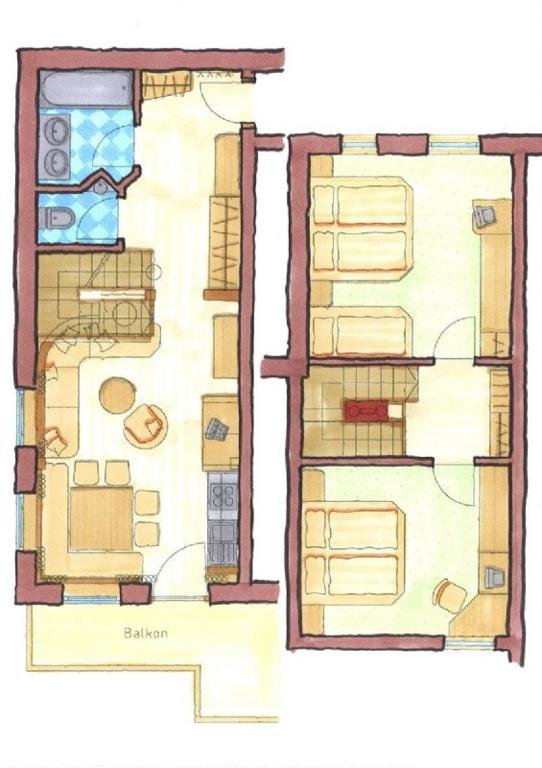Půdorys ubytování Appartmenthof Aigengut Ferienwohnung Großarl