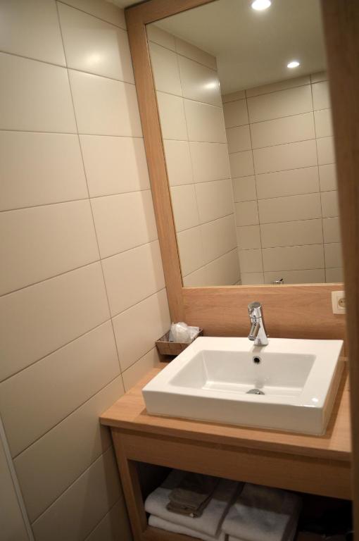 Koupelna v ubytování Hotel Honfleur