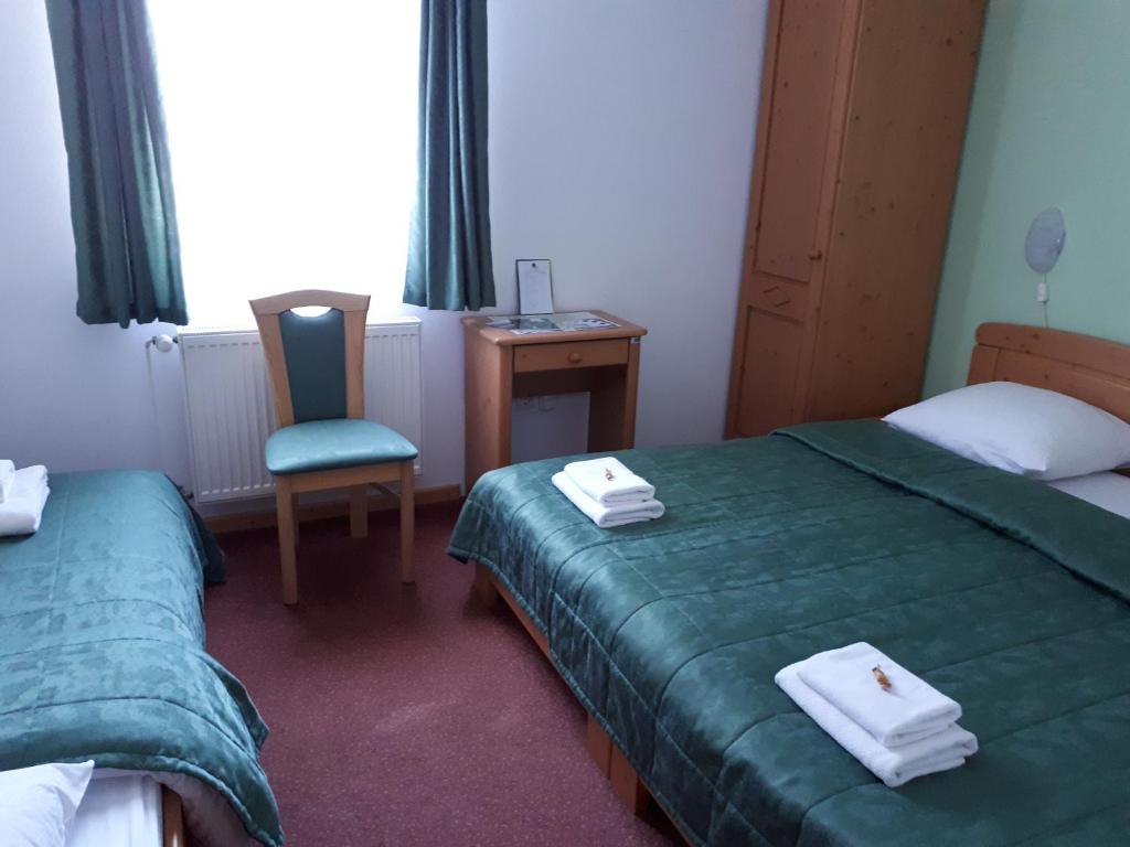 Postel nebo postele na pokoji v ubytování Hotel Rakov Skocjan