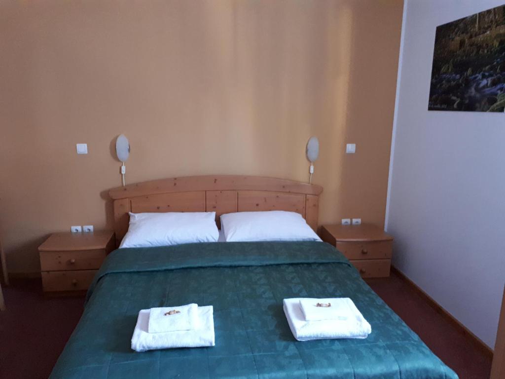Postel nebo postele na pokoji v ubytování Hotel Rakov Skocjan