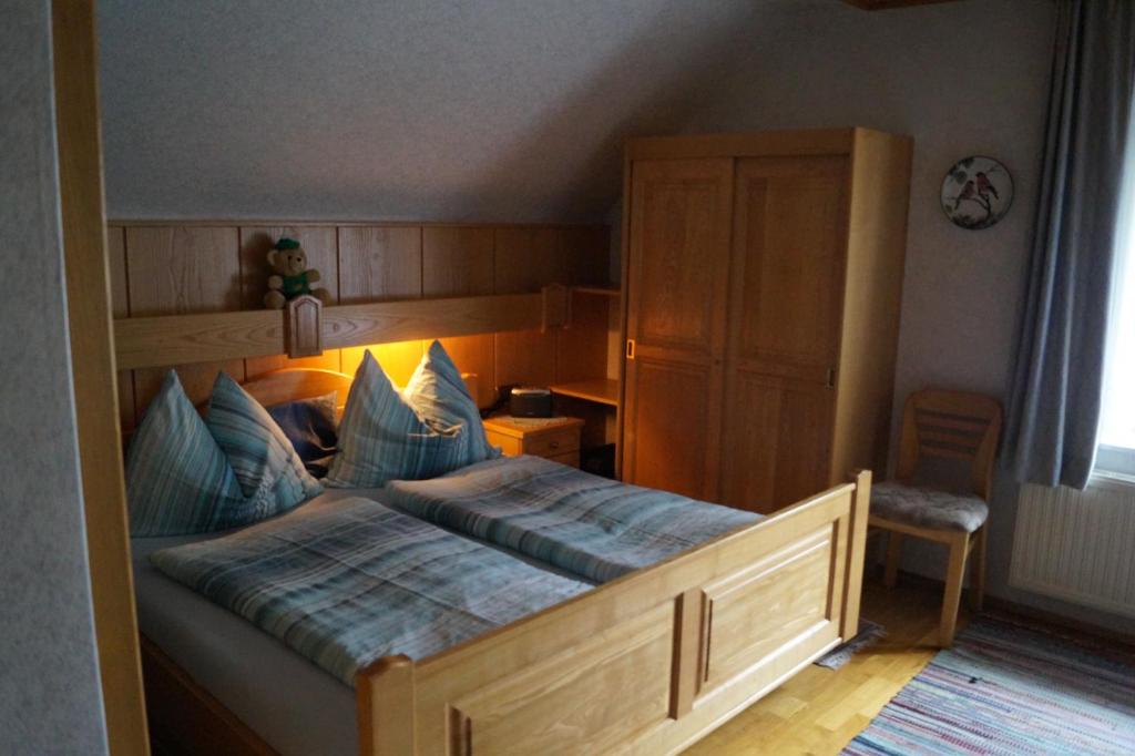 Postel nebo postele na pokoji v ubytování Panoramapension Platzer