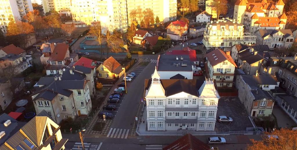 Výhľad na mesto Międzyzdroje alebo výhľad na mesto priamo z penziónu