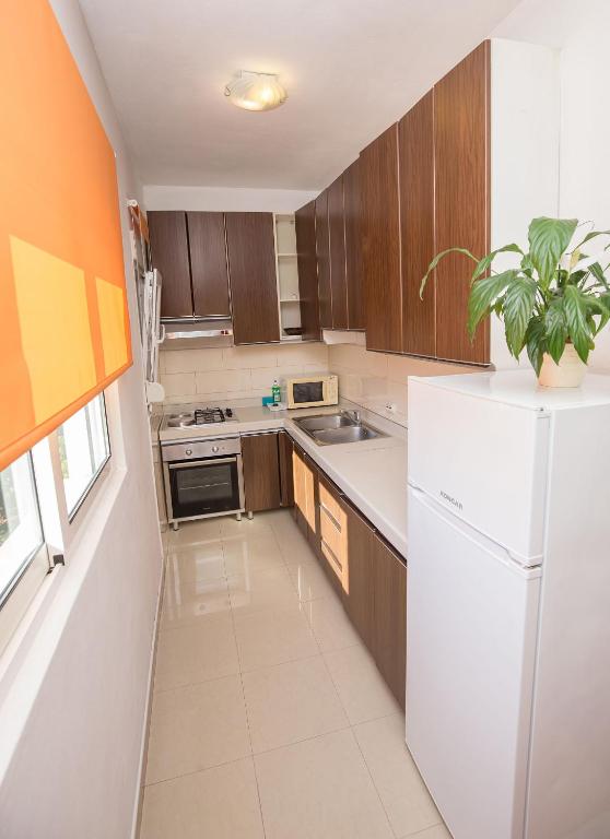 Kuchyň nebo kuchyňský kout v ubytování Apartments & Rooms Tea