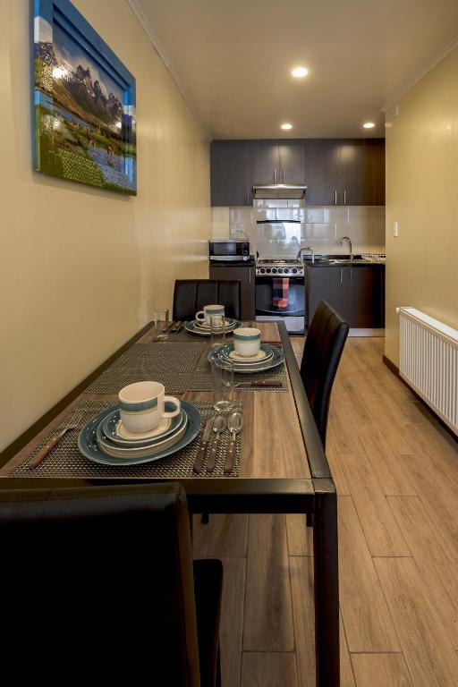 Kuchyň nebo kuchyňský kout v ubytování Apartamentos Entre Fronteras
