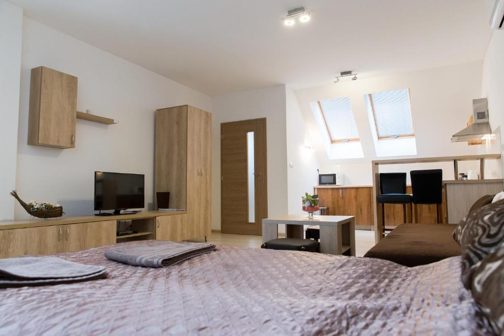 TV a/nebo společenská místnost v ubytování Apartmány pre Vás