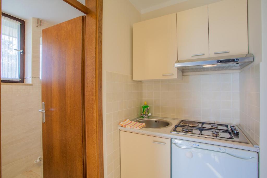 Kuchyň nebo kuchyňský kout v ubytování Apartments Ljubo & Lili