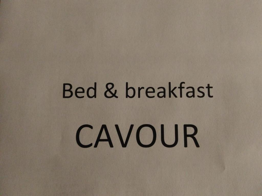 a paper with the words bed and breakfast canyon on it at B&B Cavour in Carlentini