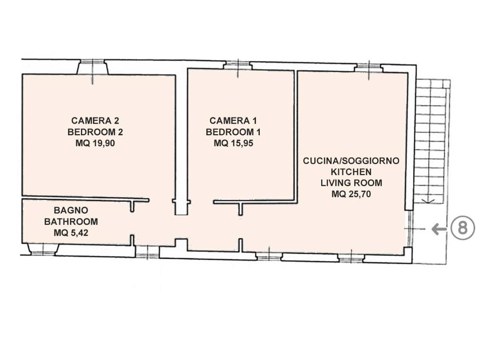 Agriturismo Le Gallozzole - Appartement Deux Chambres (4 Adultes)
