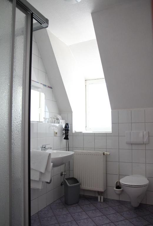 Koupelna v ubytování Gästehaus Zehntgraf