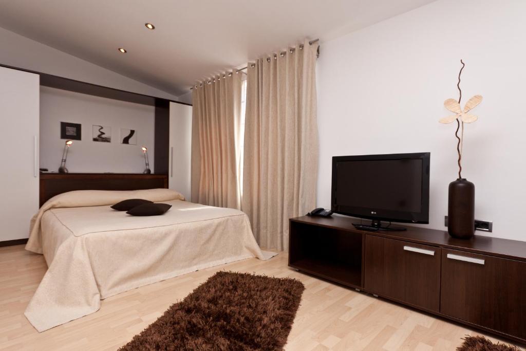 TV a/nebo společenská místnost v ubytování Hotel Villa Annette