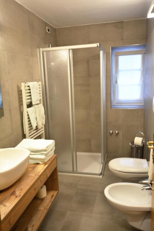 Koupelna v ubytování Hotel Nès Crépes
