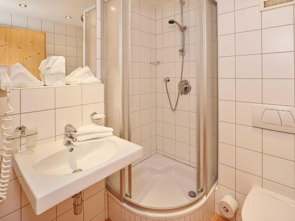 Koupelna v ubytování Hotel Zum Hirschen