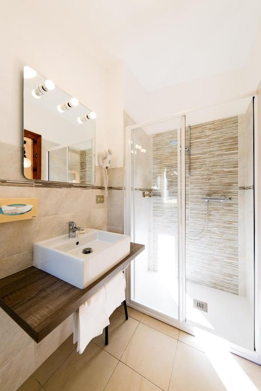 Koupelna v ubytování Hotel Vallecetta