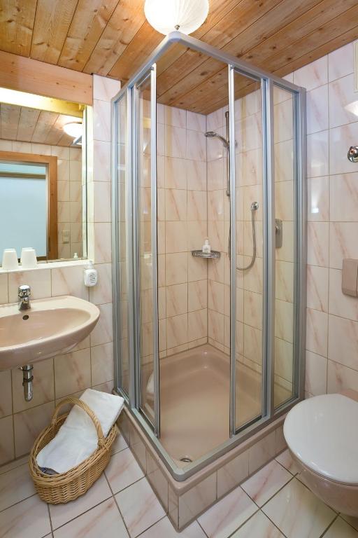 Koupelna v ubytování Ringhotel Nebelhornblick
