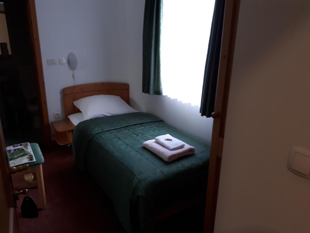 Postel nebo postele na pokoji v ubytování Hotel Rakov Skocjan