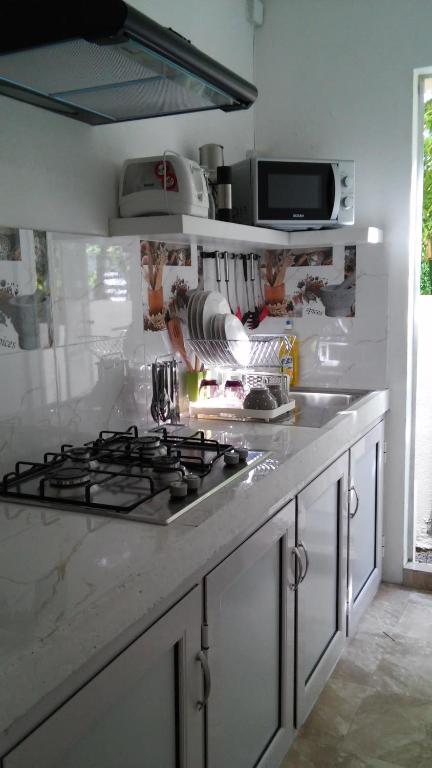 Kuchyň nebo kuchyňský kout v ubytování koeuris apartment