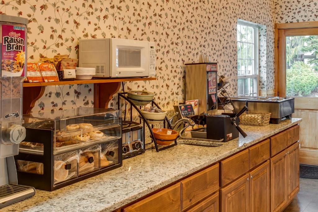 Kuchyň nebo kuchyňský kout v ubytování Der Ritterhof Inn