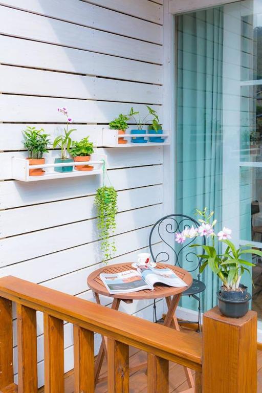 Balkón nebo terasa v ubytování Nanchuang Wind Suzuki Coffee Houses