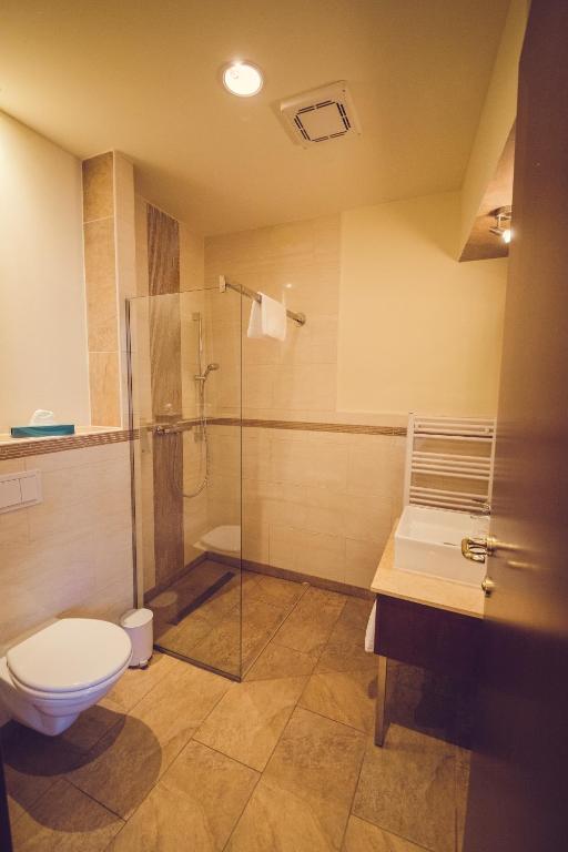 Koupelna v ubytování Hotel Arena City