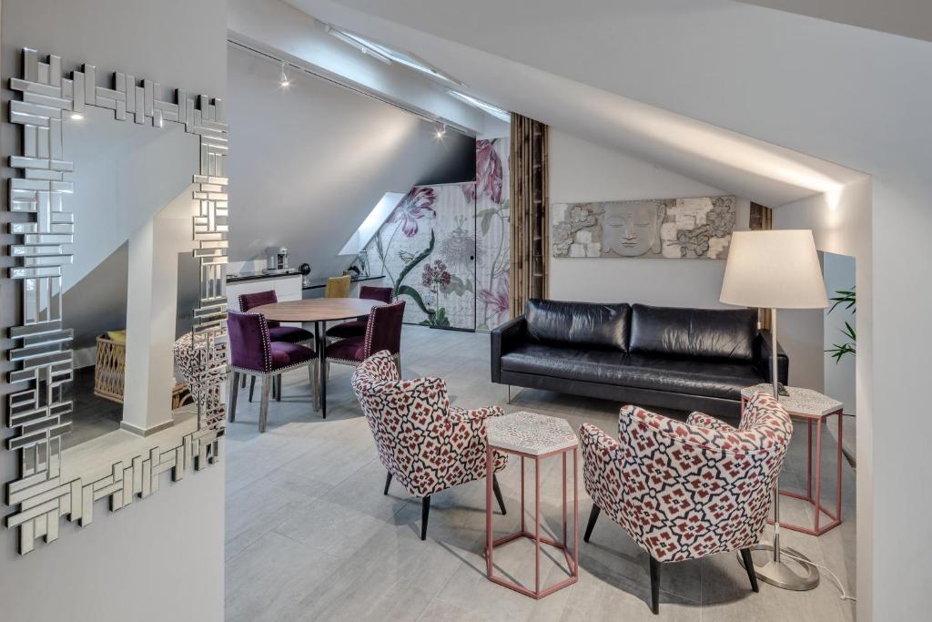 Posezení v ubytování smartroom The Residence la Cittadella Baden