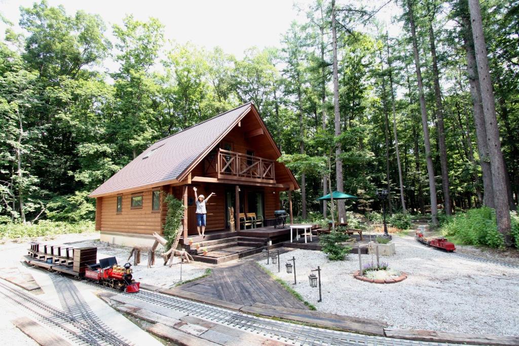 Zahrada ubytování Log Cottage Epoch