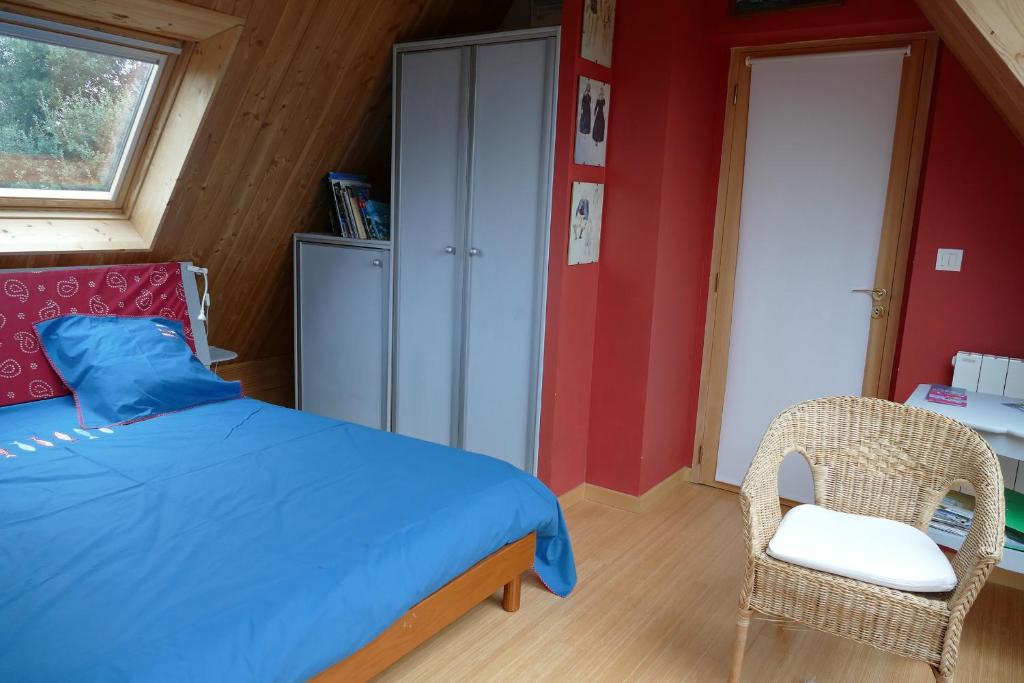 Postel nebo postele na pokoji v ubytování Cosmeur B&B
