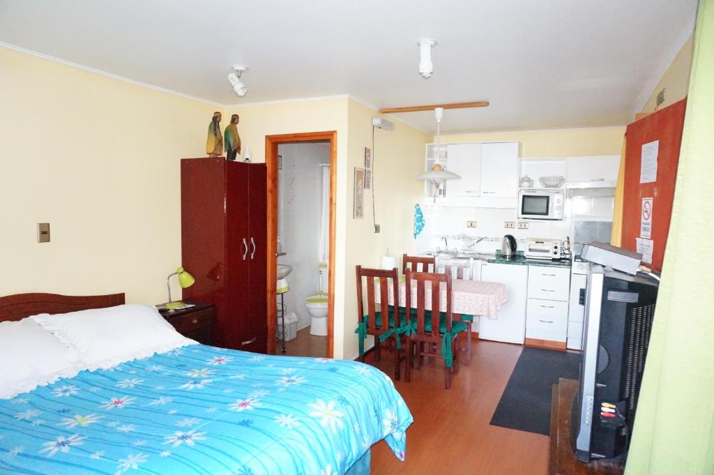 Kuchyň nebo kuchyňský kout v ubytování Los Gualles de la Candelaria Apart Hotel