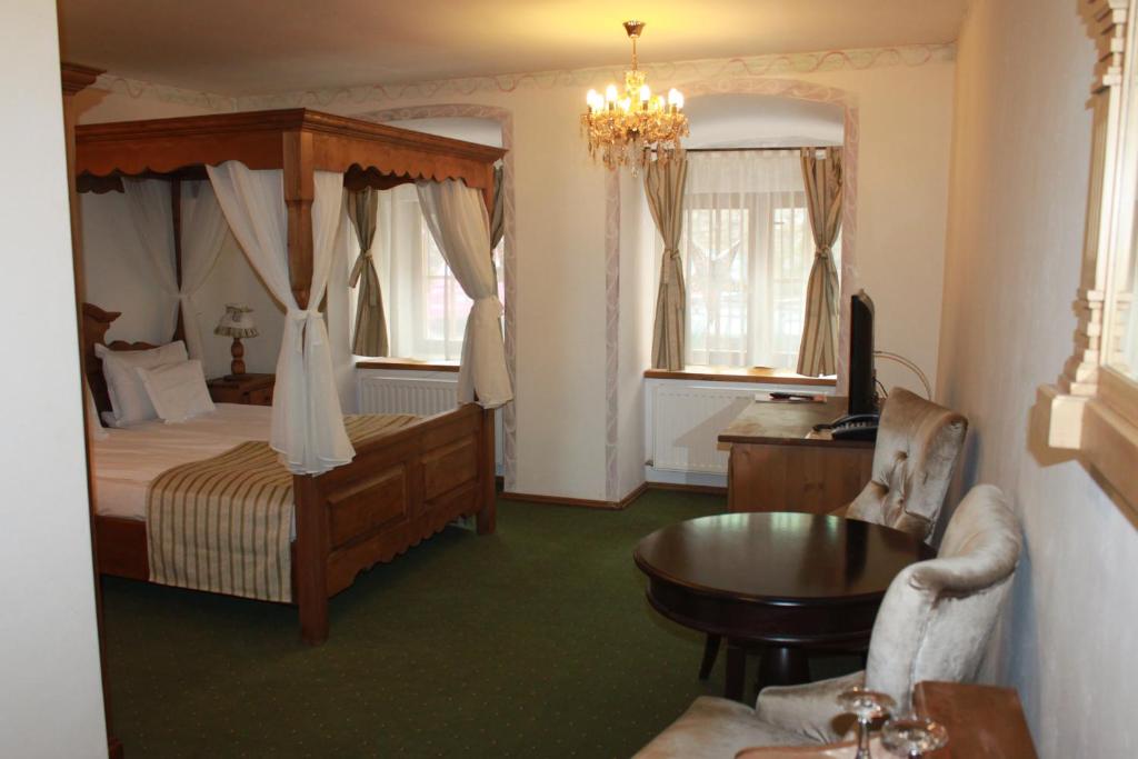 Postel nebo postele na pokoji v ubytování Hotel Villa Franca