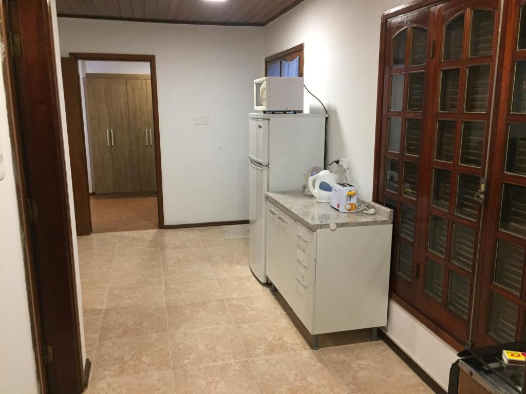 Kuchyň nebo kuchyňský kout v ubytování Cabañas Marcelo