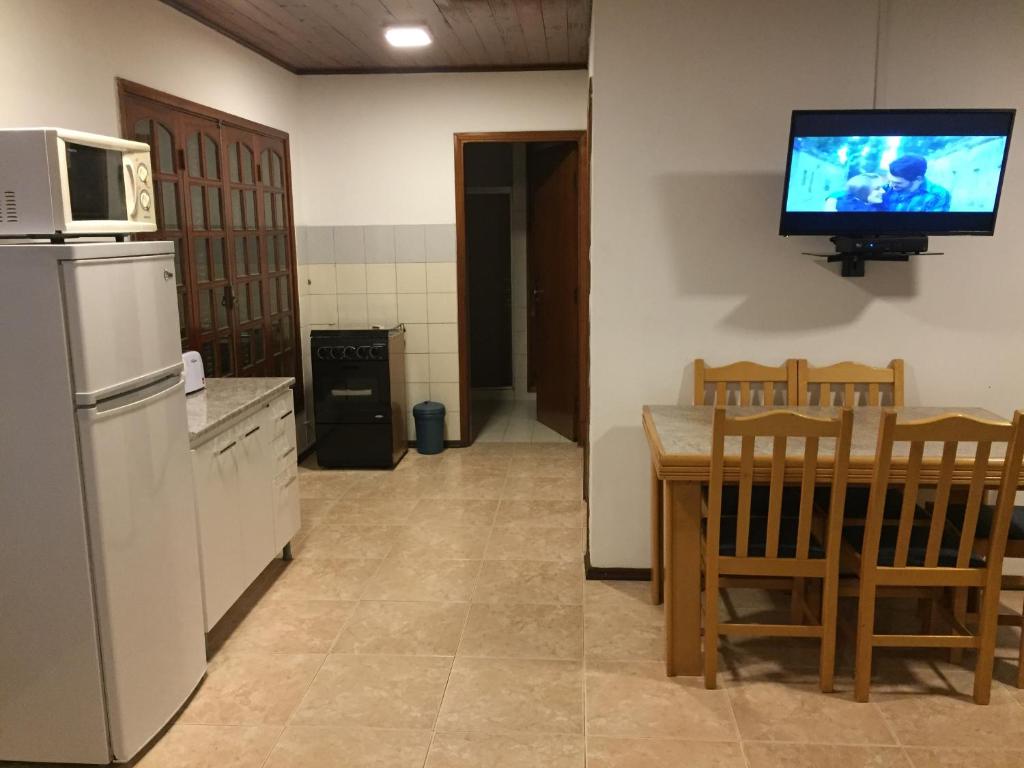Kuchyň nebo kuchyňský kout v ubytování Cabañas Marcelo