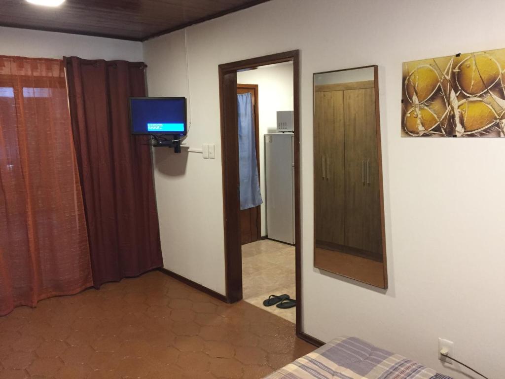TV a/nebo společenská místnost v ubytování Cabañas Marcelo